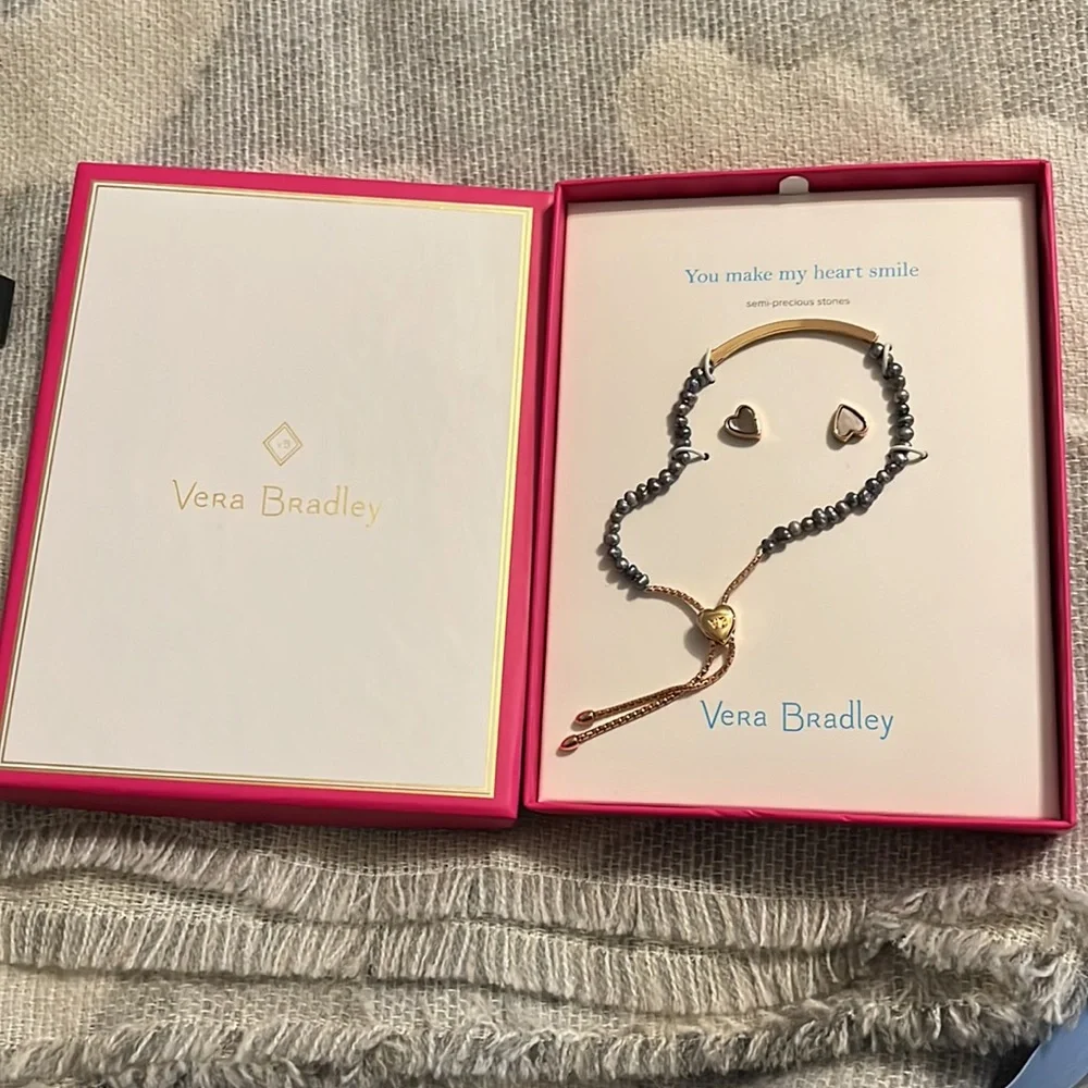 Vera Bradley bracelet and earrings